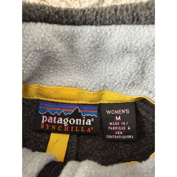 Patagonia Size M Outdoor Fleece Full Zip Sweater Vest Gray Sleeveless Mock Neck - Picture 5 of 8